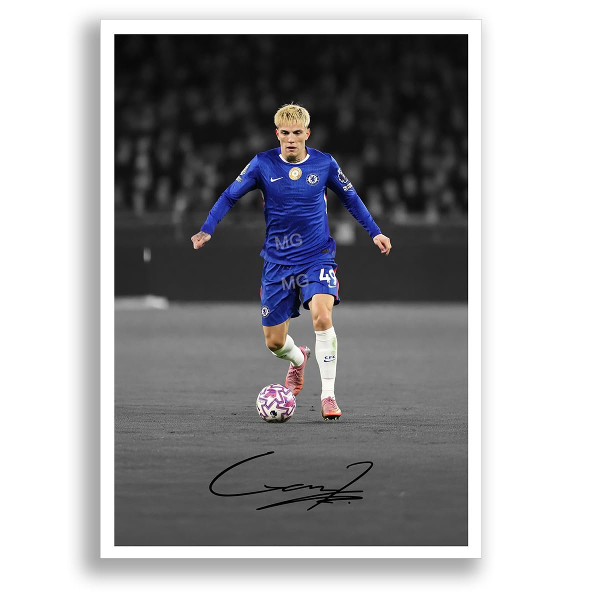 Alejandro Garnacho Chelsea Signed Photo Poster Print Picture
